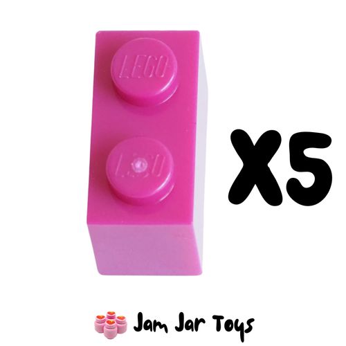 LEGO Five Magenta Bricks 1 x 2 BK51
