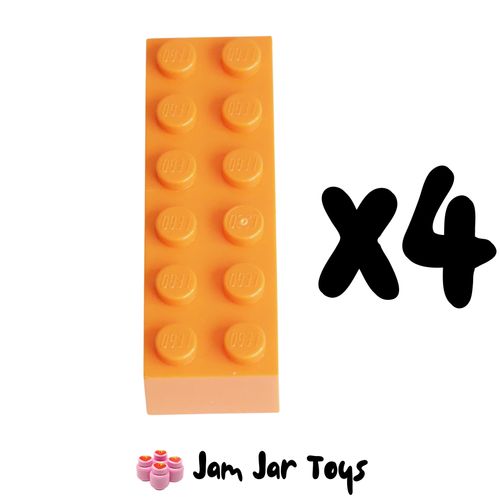LEGO Four Orange Bricks 2 x 6. BK64