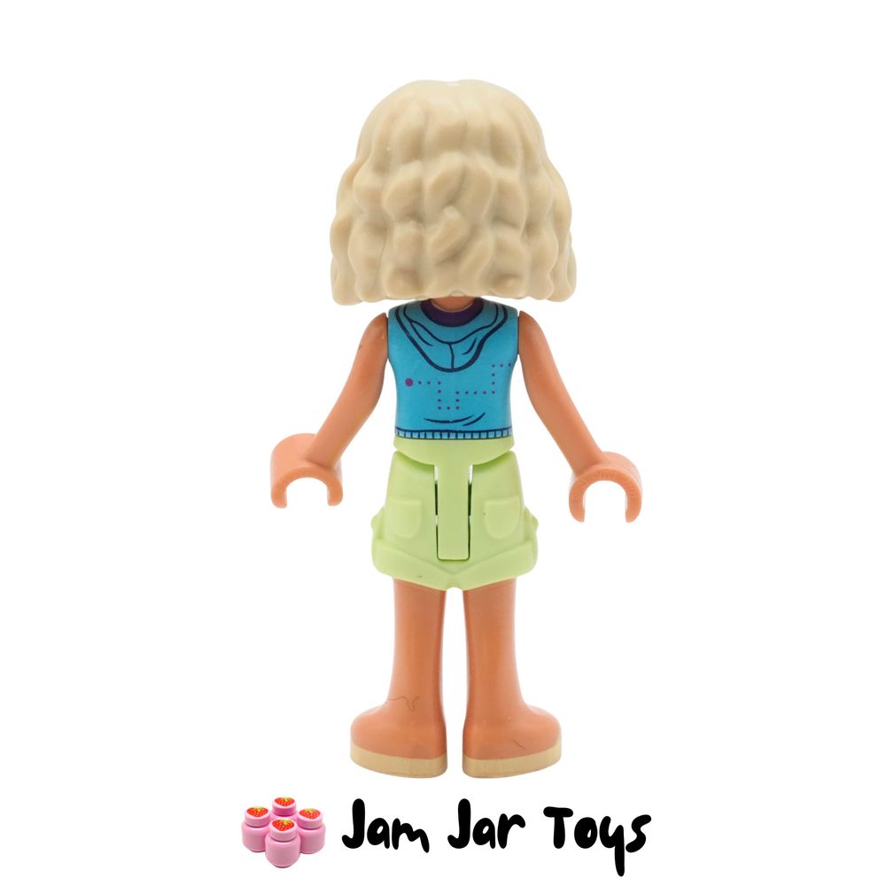 LEGO Minifigure Nova in Dark Azure Top & Yellowish Green Shorts Rear View