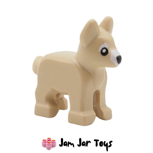 LEGO Tan Dog / Puppy – Alsatian Style, White Muzzle