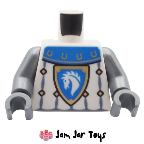 LEGO Torso – Knight Armour with Blue Collar & Horse Shield