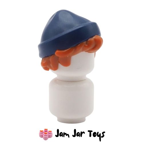 LEGO Dark Blue Beanie Hat Dark Orange Short Hair