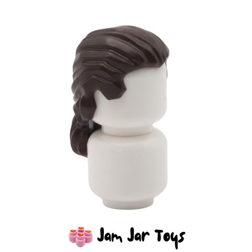 LEGO Dark Brown Hair Swept Back Short Ponytail