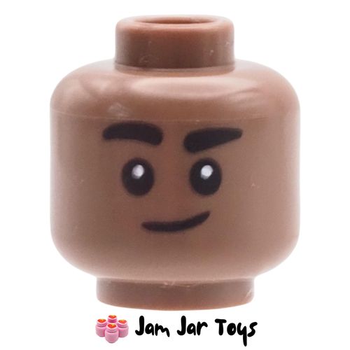 LEGO Medium Brown Blaise Zabini Head, Raised Eyebrow, Smirk