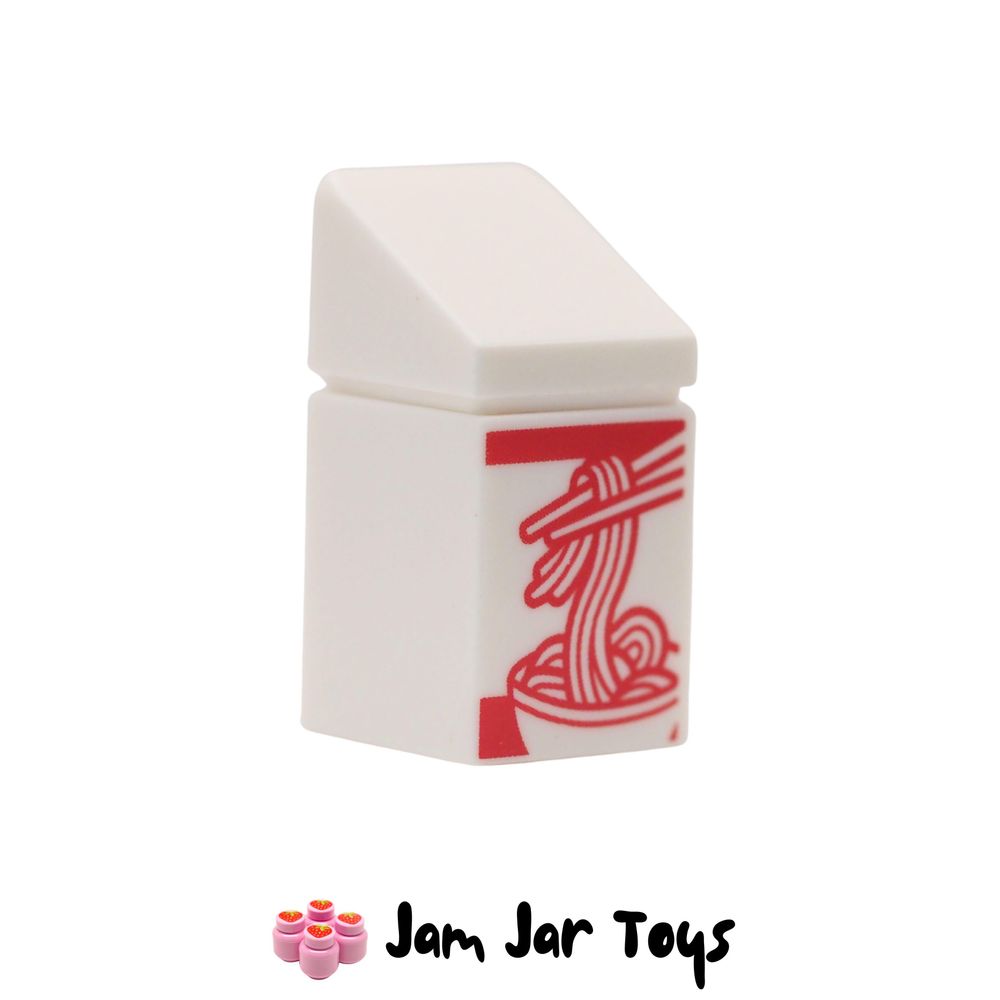 LEGO White Carton, Red Noodles Print