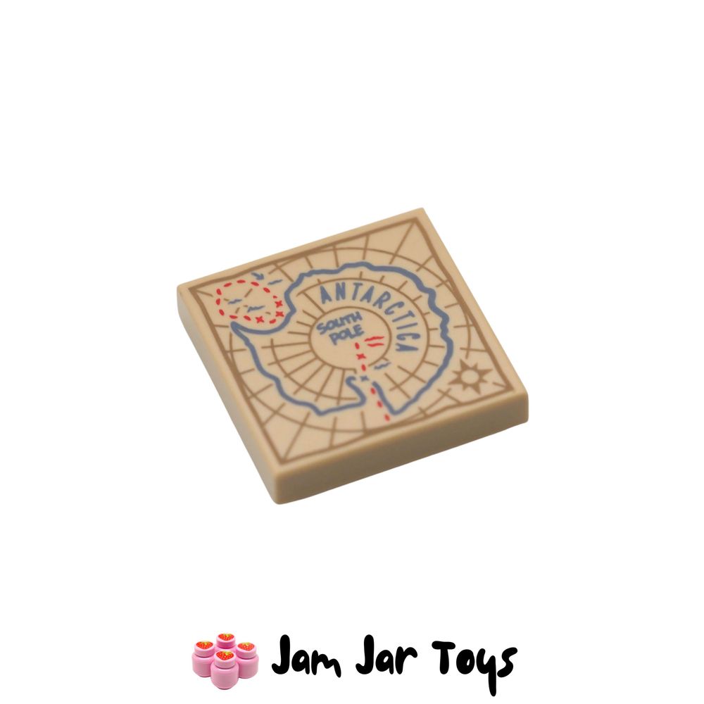 LEGO Tan Antarctica Map 2 x 2 Tile