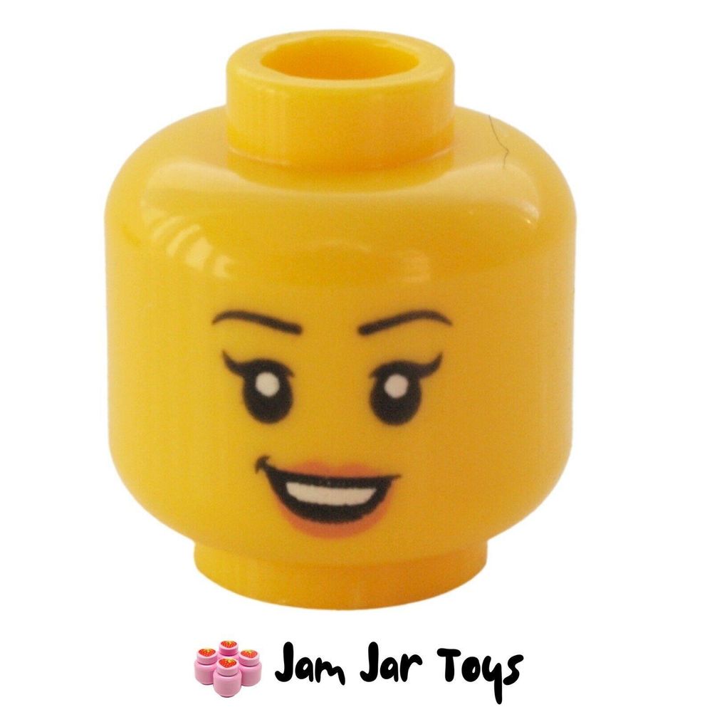LEGO Head Open Mouth Smile, Peach Lips