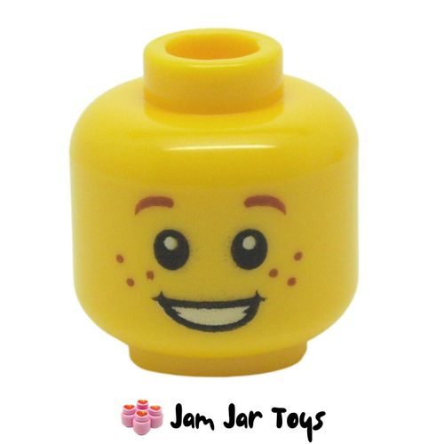 LEGO Lil' Nelson Head Brown Eyebrows and Freckles, Open Smile