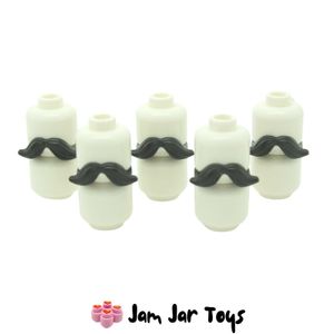 LEGO® 5 x Black Moustache for Minifigures A3