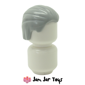LEGO® Minifigure Hair Light Bluish Grey Slick Combed Back (H136)