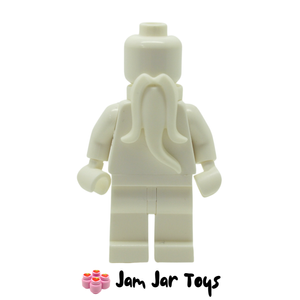 LEGO® Minifigure Neckwear Beard, Fancy, Long, White. A44
