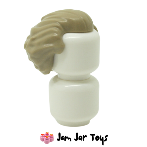 LEGO Dark Tan Hair Swept Back with Widow's Peak