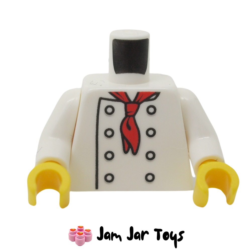 LEGO Chef Torso 8 Buttons, Long Red Neckerchief