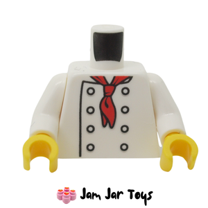 LEGO® Chef Torso 8 Buttons, Long Red Neckerchief T98