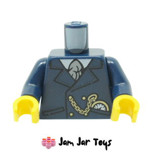 LEGO® Lighthouse Keeper Torso Jacket, Gold Watch on Chain, White Shirt Light Bluish Grey Tie T124