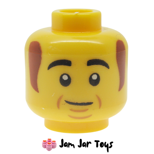 LEGO Bob Head, Reddish Brown Hair, Smile