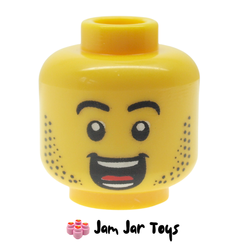 LEGO Dynamo Doug, Beard Stubble, Raised Eyebrows