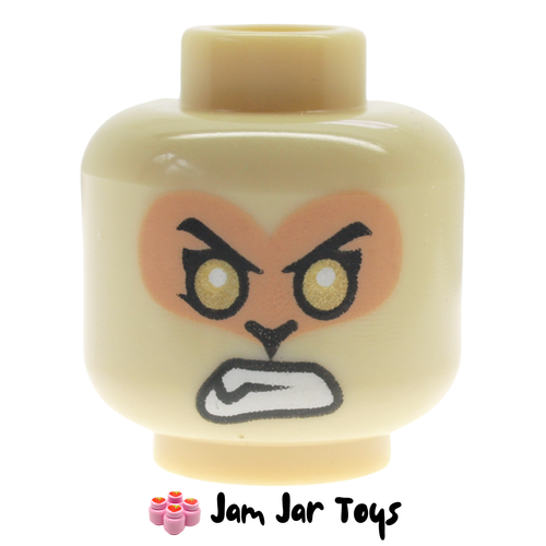 LEGO Monkey King Head, Gold Eyes, Fang Teeth