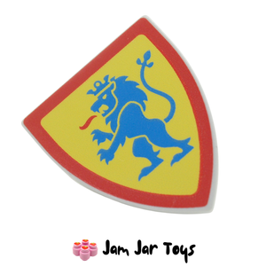 LEGO® Triangular Shield, Blue Lion, Yellow Background W70