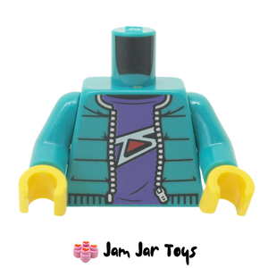 LEGO® Dark Turquoise Jacket, Dark Purple Undershirt, Zipper T182