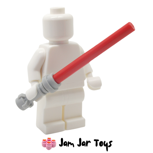 LEGO Star Wars Lightsaber With Light Bluish Grey Hilt and Bright Red Wand