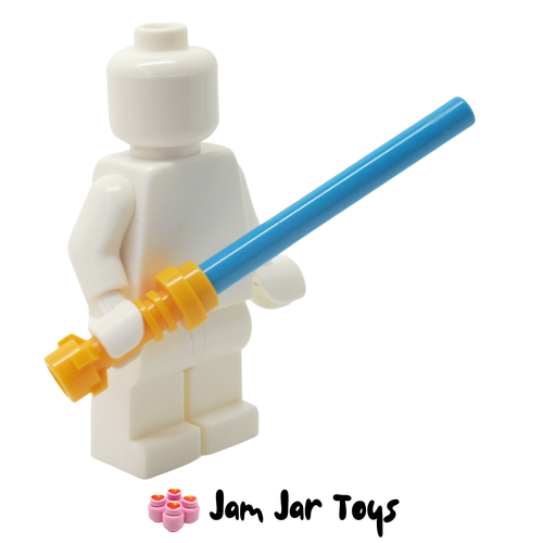 LEGO Star Wars Lightsaber With Flame Yellowish Orange Hilt and Dark Azure Wand