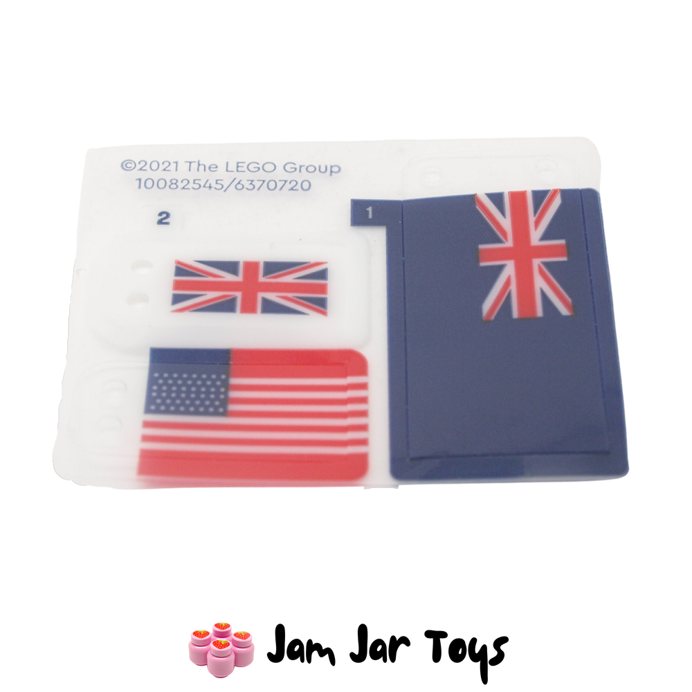 LEGO Lego Flag Sheet; UK and USA Flags for LEGO Titanic Set 10294.