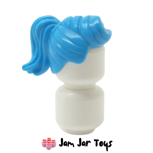LEGO Dark Azure Hair Ponytail and Fringe