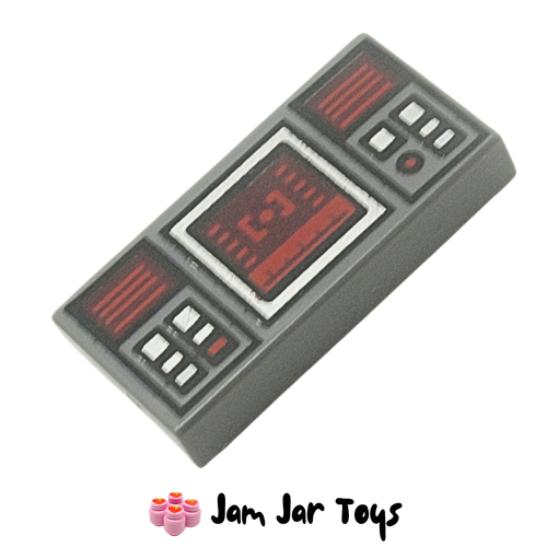 LEGO Dark Bluish Grey Control Panel Tile 1 x 2