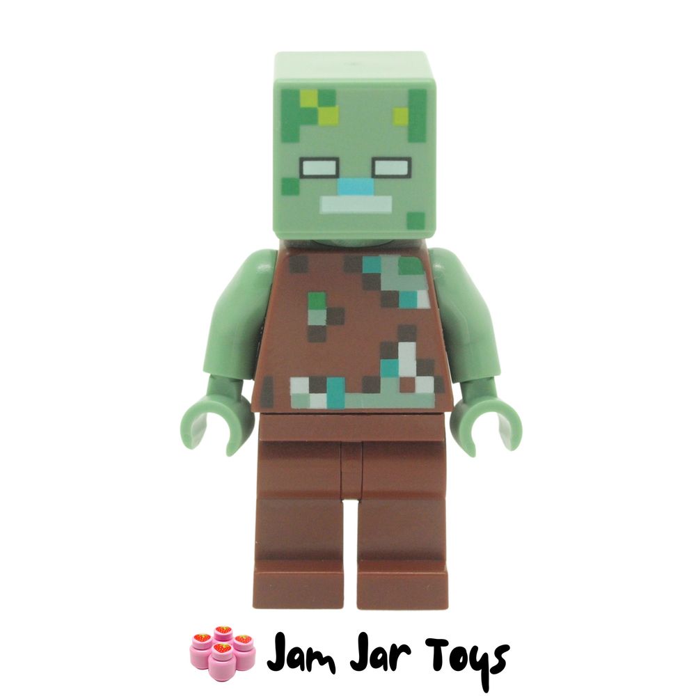 LEGO Minecraft Drowned Zombie Mini Figure