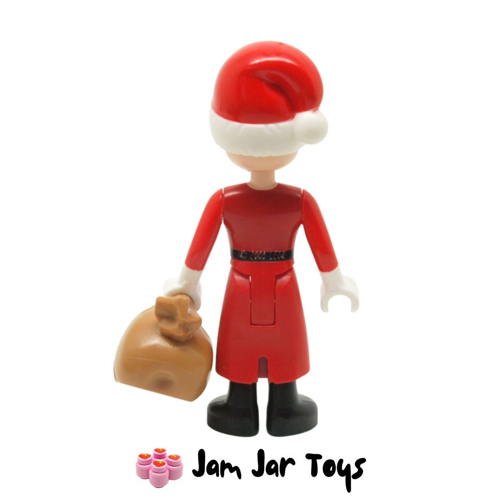 LEGO Friends Santa Minifigure, Red Jacket and Skirt. FRND559 Rear View