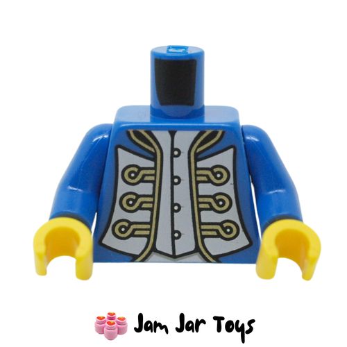 LEGO Blue Jacket, White/Gold Decoration Print (Bluecoat Admiral)