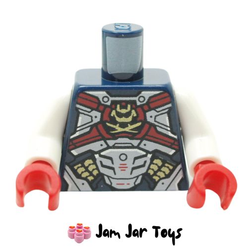 LEGO P.I.X.A.L. EVO, Dark Blue Torso Armour, White / Red Panels, Gold Symbol