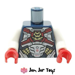 LEGO® P.I.X.A.L. EVO, Dark Blue Torso Armour, White / Red Panels, Gold Symbol. TO136