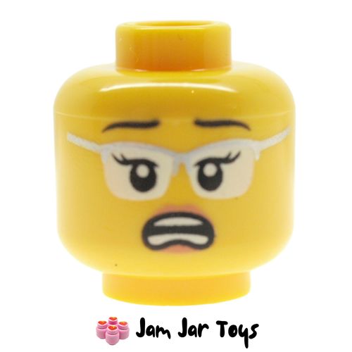 LEGO Gayle Gossip Head, Glasses, Worried.