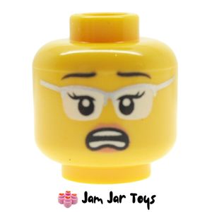 LEGO Gayle Gossip Head, Glasses, Worried.