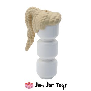 LEGO® Tan Hair Tail Coiled With Ponytail FPH116