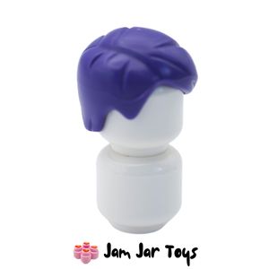 LEGO® Dark Purple Short Smooth Hair, Parting. FPH119
