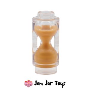 LEGO® Trans-Clear Hourglass, Small With Pearl Gold Sand. A332