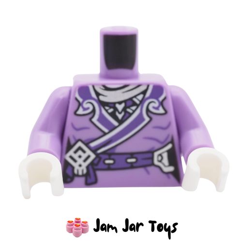 LEGO Medium Lavender Torso, Robe, Dark Purple Collar, Belt, Scarf