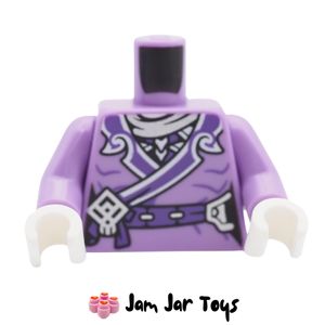 LEGO® Medium Lavender Torso, Robe, Dark Purple Collar, Belt, Scarf. TO202