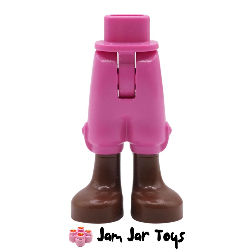 LEGO Dark Pink Minidoll Legs / Trousers with Reddish Brown Boots / Feet.