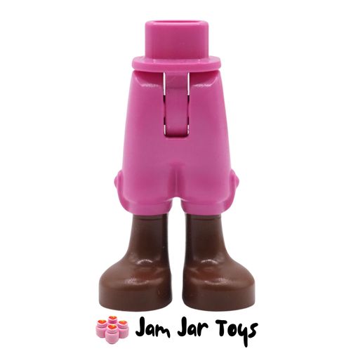 LEGO Dark Pink Minidoll Legs / Trousers with Reddish Brown Boots / Feet.