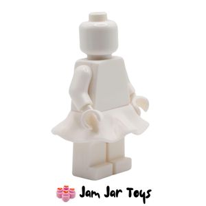 LEGO® White Wavy Minifigure Skirt. A381