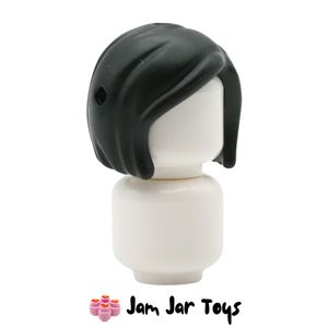 LEGO® Black Hair with Short Bob Cut. FPH149