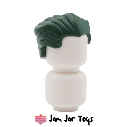 LEGO Dark Green Joker Hair Swept Back with Widow's Peak