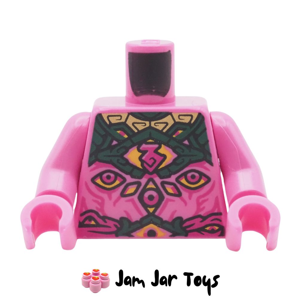 LEGO 100 Eyed Demon Dark Pink Torso, Yellow Eyes, Magenta Jewel.