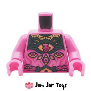 LEGO 100 Eyed Demon Dark Pink Torso, Yellow Eyes, Magenta Jewel.