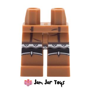 LEGO® March Harriet Medium Nougat Legs, Black and White Garters. L286