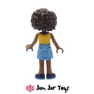 LEGO Friends Minifigure Aliya - Yellow Top, Blue Skirt Rear View